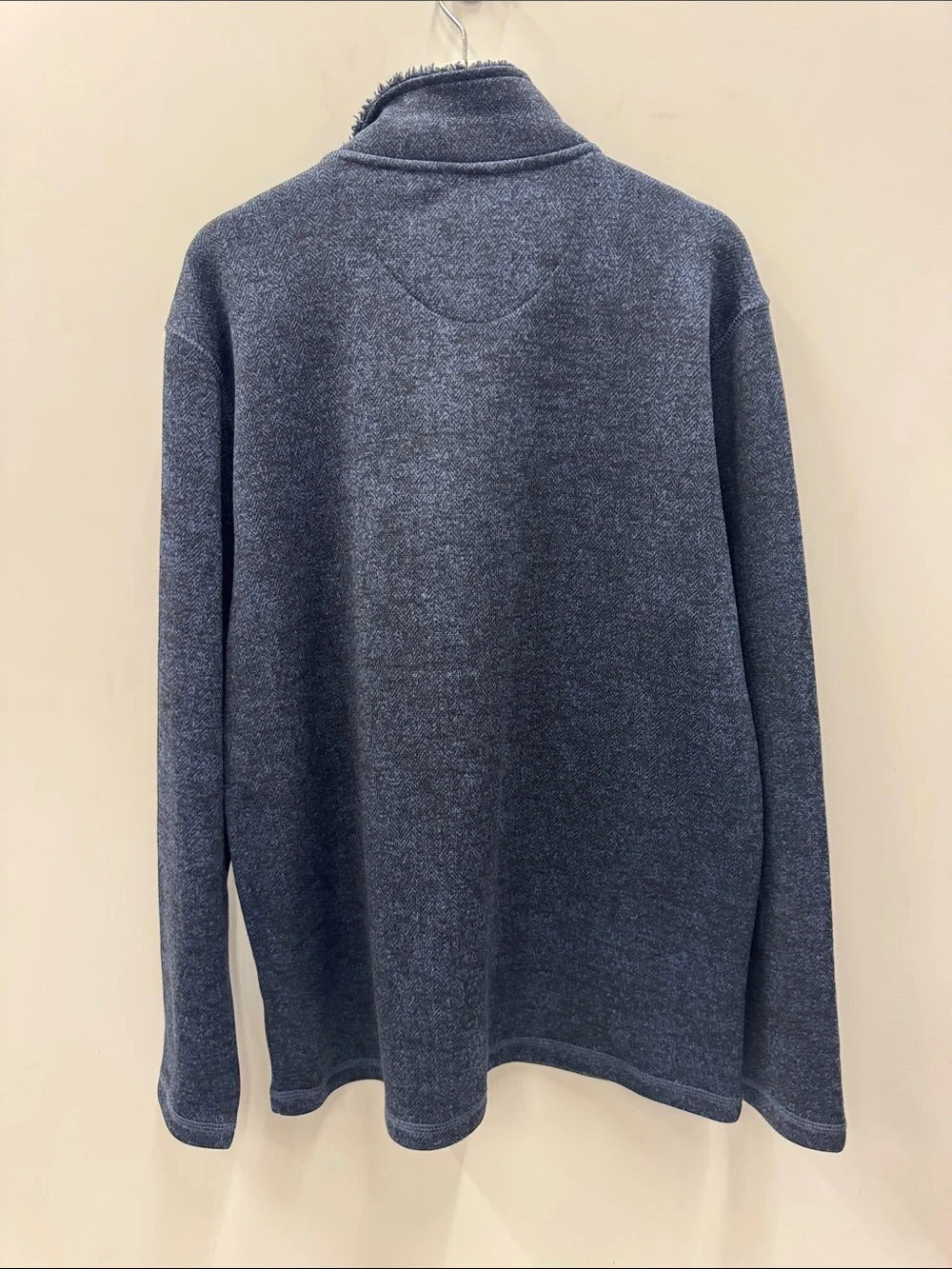 NWT Weatherproof Vintage Mens  Blue Zip Sweater Fleece Pullover XL